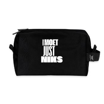 kmoet just niks - Trousse de toilette en tissu recyclé - noir - Devant