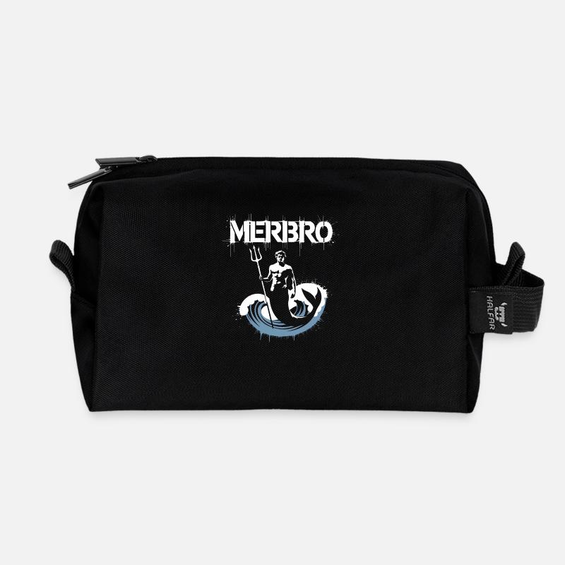 Merbro - Mystische Meereskraft - Recycelte Kulturtasche - Schwarz