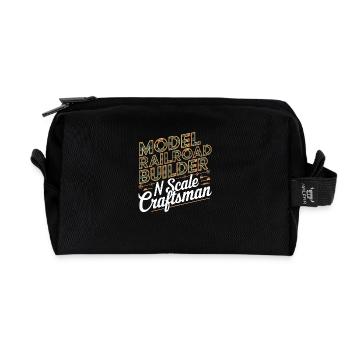 N-Gauge Passion - Recycled Toiletry Zip Bag - black - Front