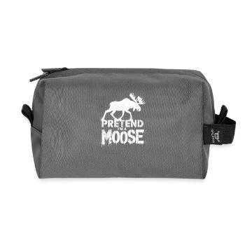 Moose humor for animal lovers - Recycled Toiletry Zip Bag - anthracite - Front