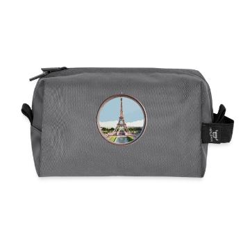 Eiffel Tower - Recycled Toiletry Zip Bag - anthracite - Front