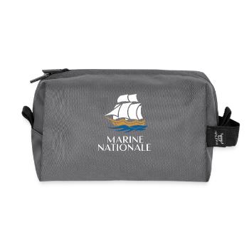 Marine Nationale - Trousse de toilette en tissu recyclé - anthracite - Devant