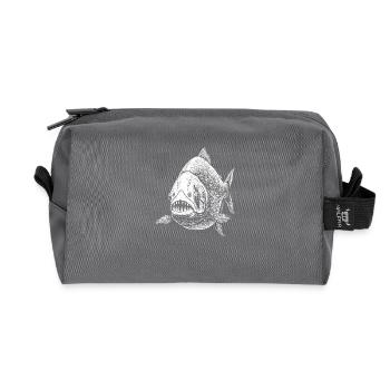 Piranhas - Recycled Toiletry Zip Bag - anthracite - Front