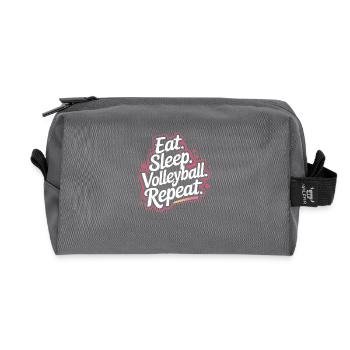 Volleyball Spieler Beach Volleyball Volleyballer - Recycelte Kulturtasche - Anthrazit - Vorne