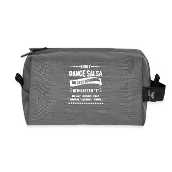 Salsa Dancer Dancer - Recycled Toiletry Zip Bag - anthracite - Front