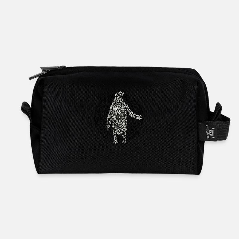Pinguin - Recycelte Kulturtasche - Schwarz