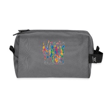 modern jazz music artists - Recycled Toiletry Zip Bag - anthracite - Front