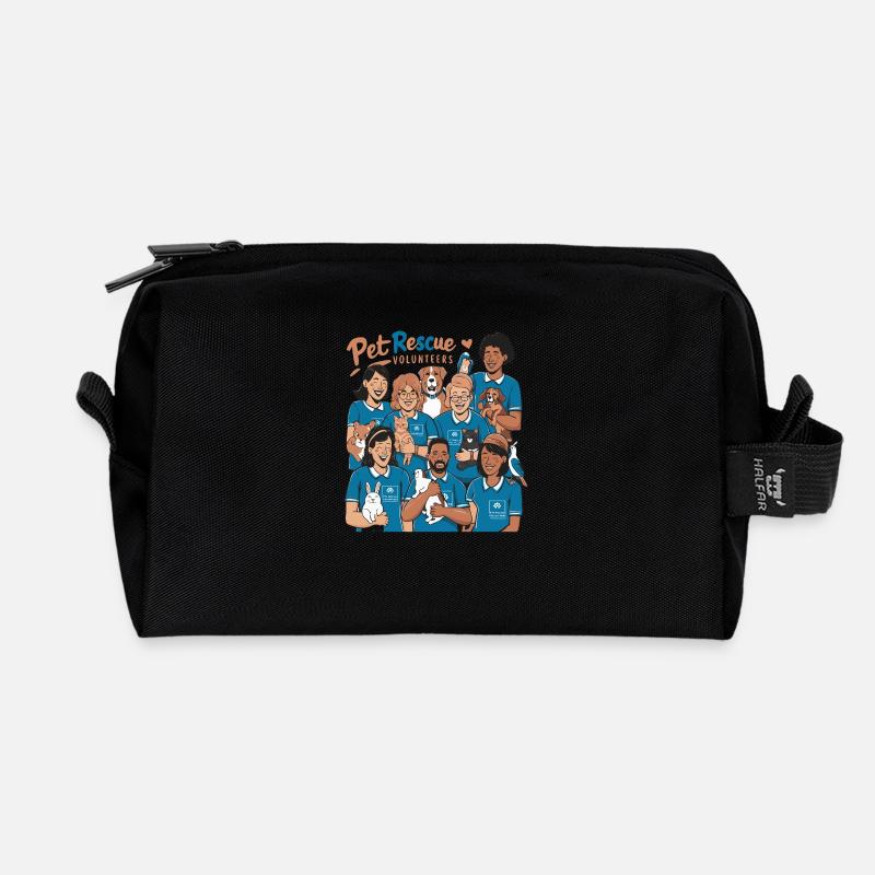 Second Chance Heroes Freiwillige zur Rettung von Haustieren - Recycelte Kulturtasche - Schwarz