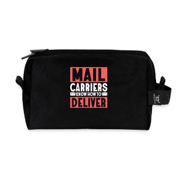 Mail Carriers Know How To Deliver Mail Postal Work - Recycelte Kulturtasche - Schwarz - Vorne