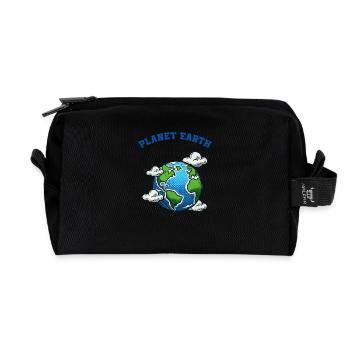 erde - Recycelte Kulturtasche - Schwarz - Vorne