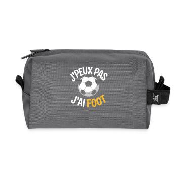 je peux pas j'ai foot - Trousse de toilette en tissu recyclé - anthracite - Devant