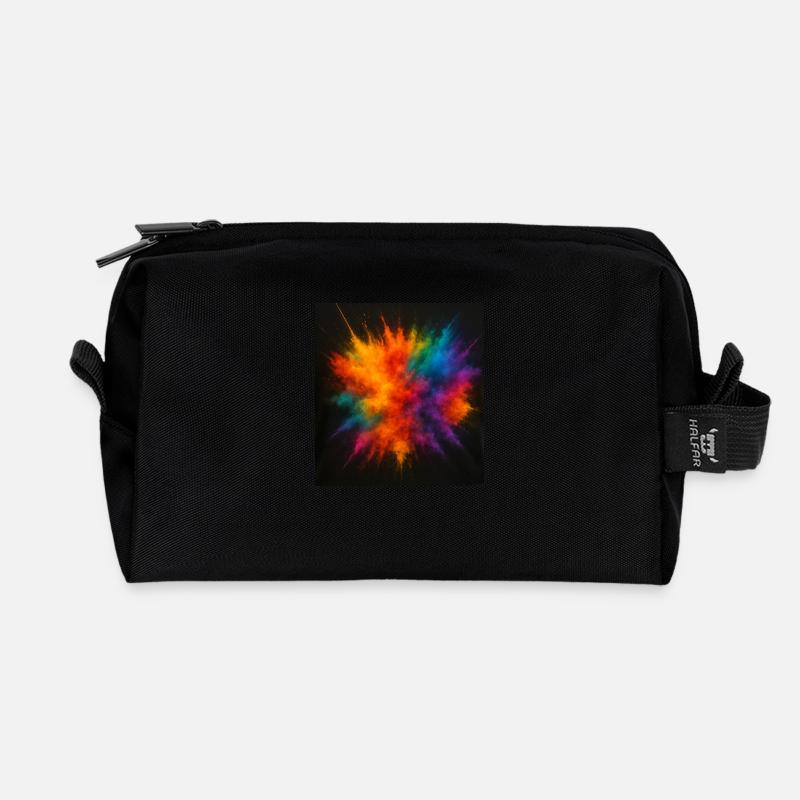 Splash Smoke Multicolor Omikly Staub - Recycelte Kulturtasche - Schwarz