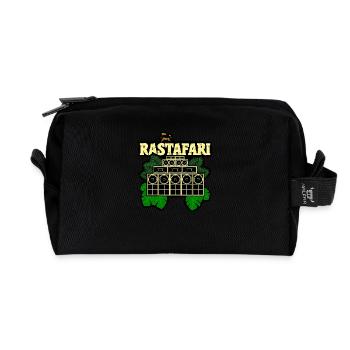 Système audio rastafari - Trousse de toilette en tissu recyclé - noir - Devant