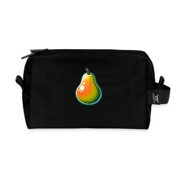 Poire verte - Trousse de toilette en tissu recyclé - noir - Devant
