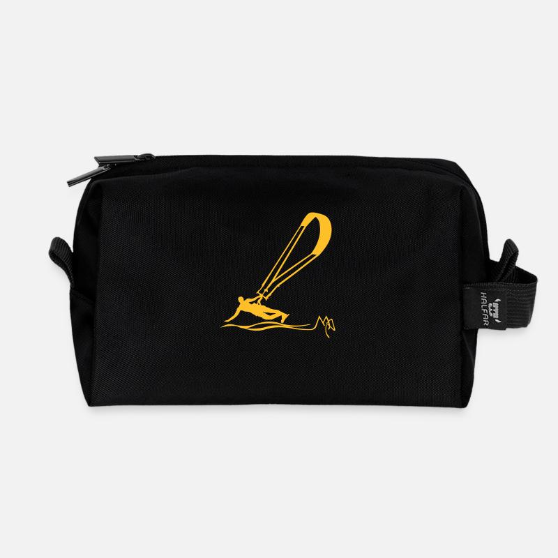 Kiter - Recycelte Kulturtasche - Schwarz