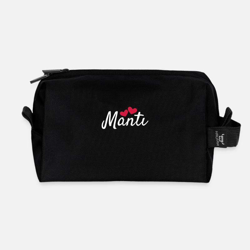 Manti Türkisch Essen - Recycelte Kulturtasche - Schwarz