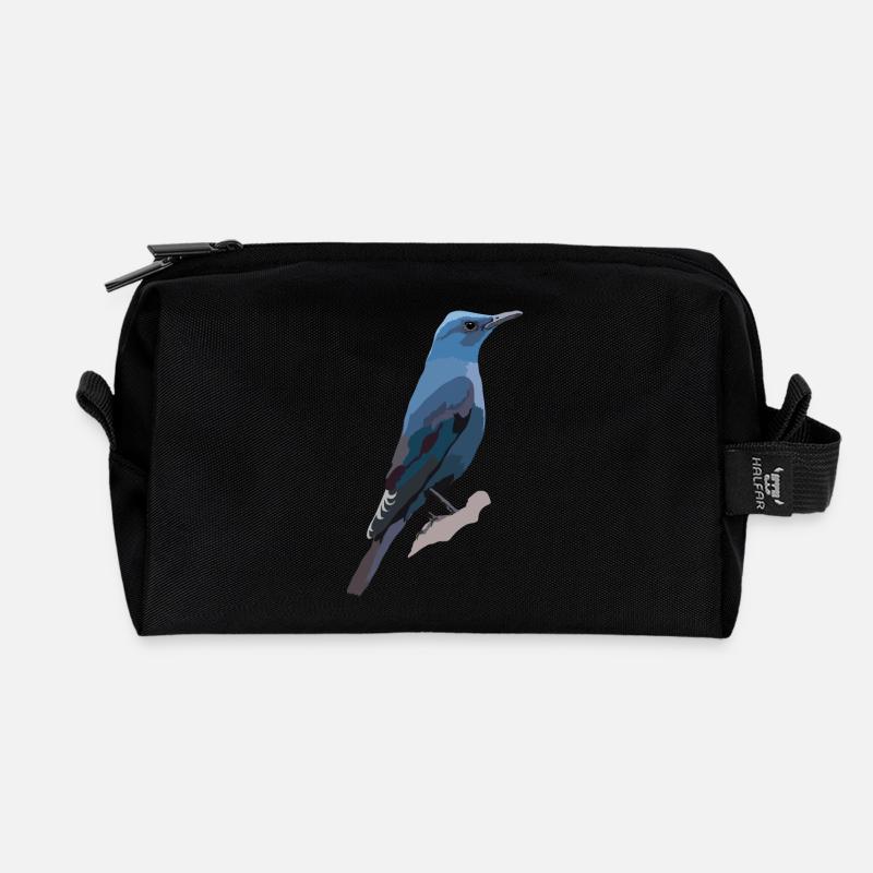 Blaumerle - Recycelte Kulturtasche - Schwarz