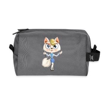 Sweet cat - Recycelte Kulturtasche - Anthrazit - Vorne