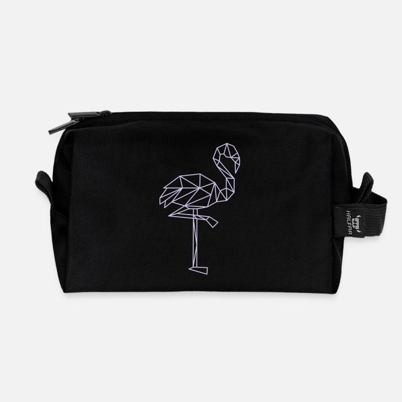 flamingo - Recycelte Kulturtasche - Schwarz