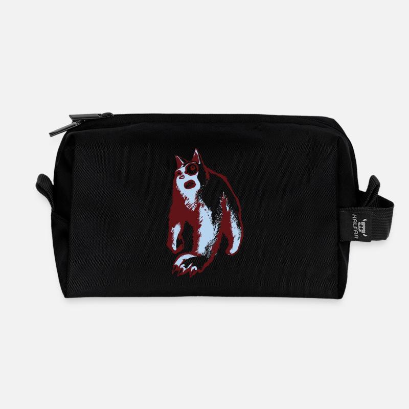 ice monster - Recycled Toiletry Zip Bag - black