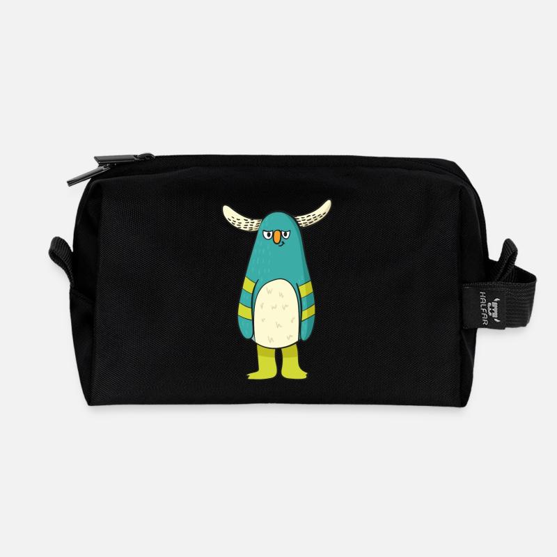 Lustig Monster Halloween Minotaur Geschenk Horror - Recycelte Kulturtasche - Schwarz