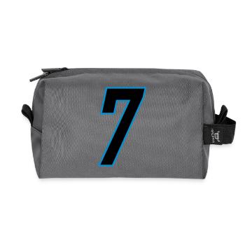 number_7 - Recycelte Kulturtasche - Anthrazit - Vorne