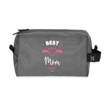Best Mom ever - Recycelte Kulturtasche - Anthrazit - Vorne
