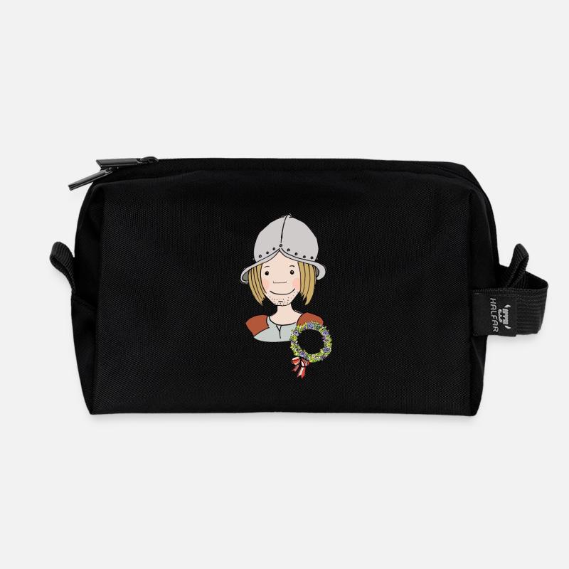 Mittelalter Reisiger - Recycelte Kulturtasche - Schwarz