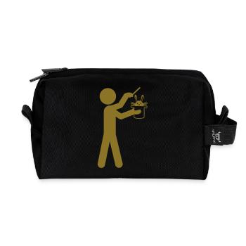 Magic - Recycled Toiletry Zip Bag - black - Front