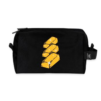 gold_po3 - Recycelte Kulturtasche - Schwarz - Vorne