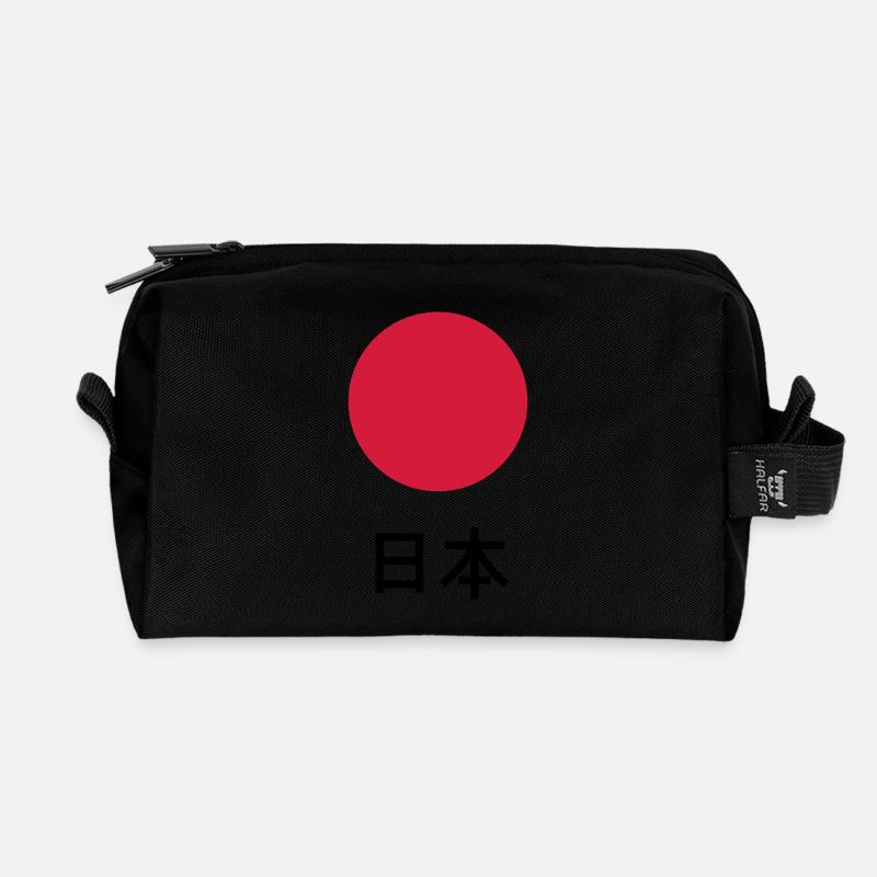Japan / Nippon / Nihon (Kanji) - Recycelte Kulturtasche - Schwarz