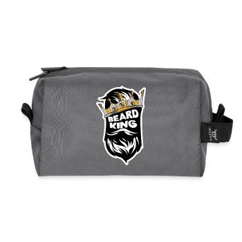 Beard Masculinity Statement Beard Hairstyle Beard Wearer - Recycled Toiletry Zip Bag - anthracite - Front