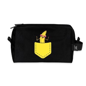 Coole Banane - Recycelte Kulturtasche - Schwarz - Vorne