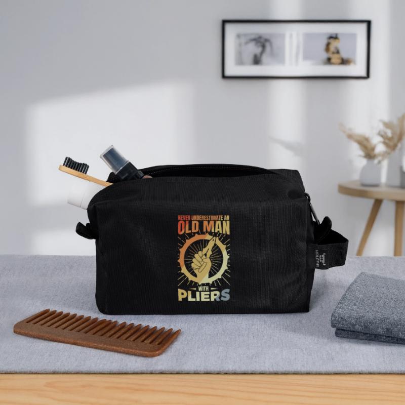 Old electronics technician Recycled Toiletry Zip Bag