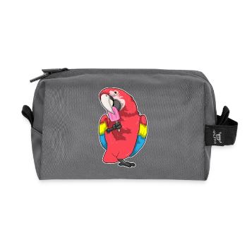 Parrot popsicles - Recycled Toiletry Zip Bag - anthracite - Front