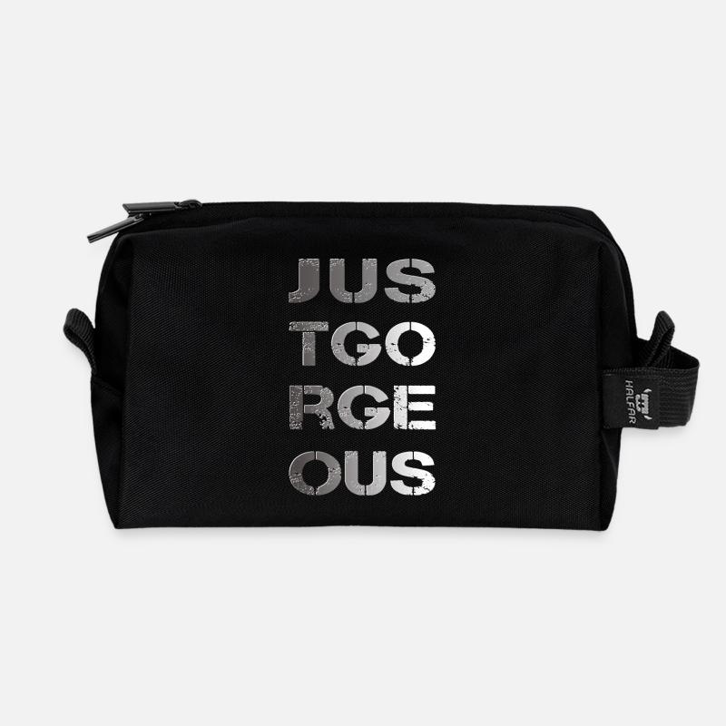 just gorgeous - Recycelte Kulturtasche - Schwarz