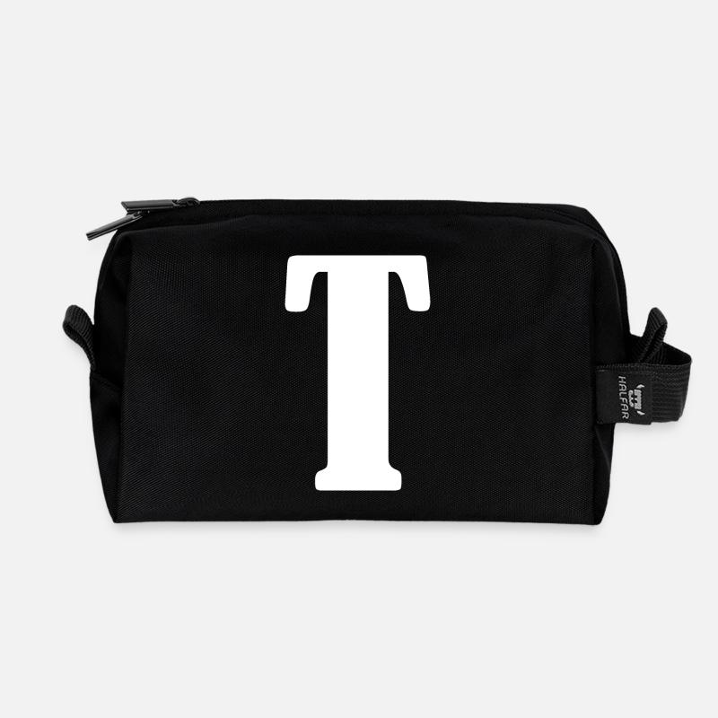 T - Recycelte Kulturtasche - Schwarz