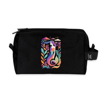 Magical Mermaid - Recycled Toiletry Zip Bag - black - Front