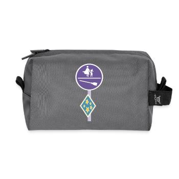 Street sign of a magical world - Recycled Toiletry Zip Bag - anthracite - Front