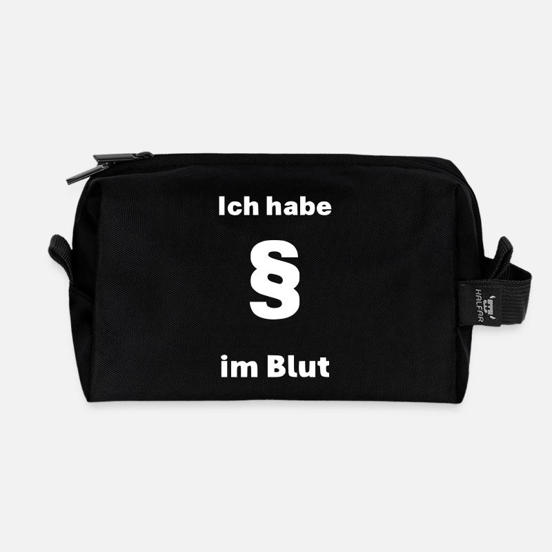Ich habe Paragraphen im Blut - Recycelte Kulturtasche - Schwarz