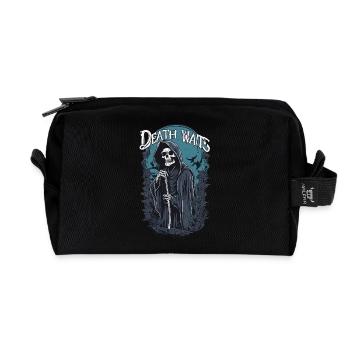 Sensenmann "Der Tod wartet" Gothic Kunst - Recycelte Kulturtasche - Schwarz - Vorne