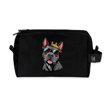 Roi du pitbull - Trousse de toilette en tissu recyclé - noir - Devant