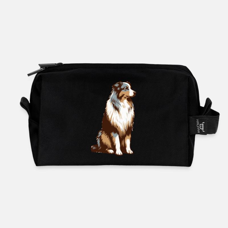 Australian Shepherd - Recycelte Kulturtasche - Schwarz