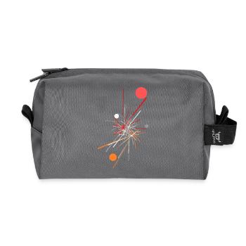 Multicolored Abstract Shards - Recycled Toiletry Zip Bag - anthracite - Front