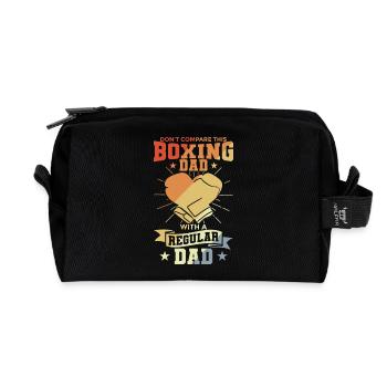 Boxer Papa - Recycelte Kulturtasche - Schwarz - Vorne