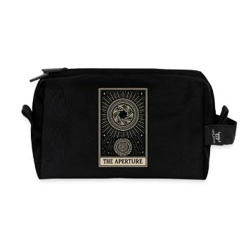 Carte de tarot de photographie – L’ouverture - Trousse de toilette en tissu recyclé - noir - Devant