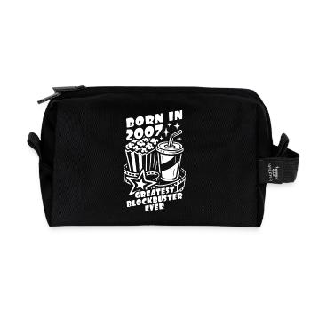 Né en 2007 - Le plus grand blockbuster de tous les temps - Trousse de toilette en tissu recyclé - noir - Devant