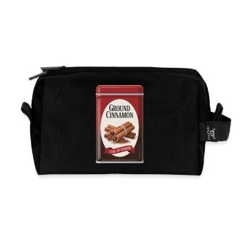 Ground Cinnamon Zimt Full Of Flavor - Recycelte Kulturtasche - Schwarz - Vorne