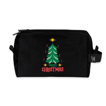 Weihnachtsbaum und dekorationen - Recycelte Kulturtasche - Schwarz - Vorne