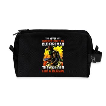 Pompiers - Trousse de toilette en tissu recyclé - noir - Devant